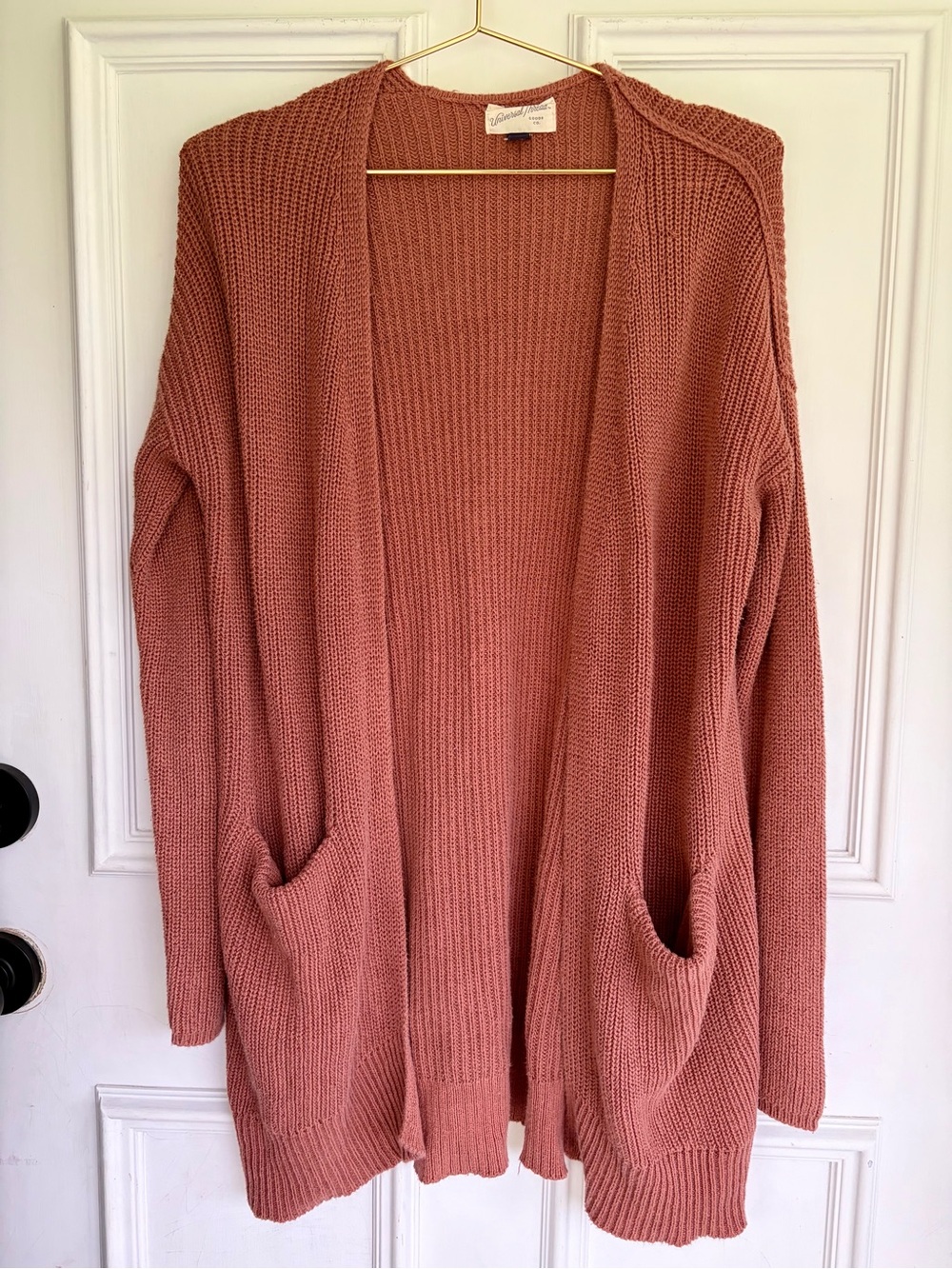 Universal Thread Open-Front Rosewood Knit Cardigan